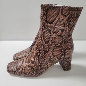 Steve Madden Harli Snake Skin Ankle Boot Sz 10 New.